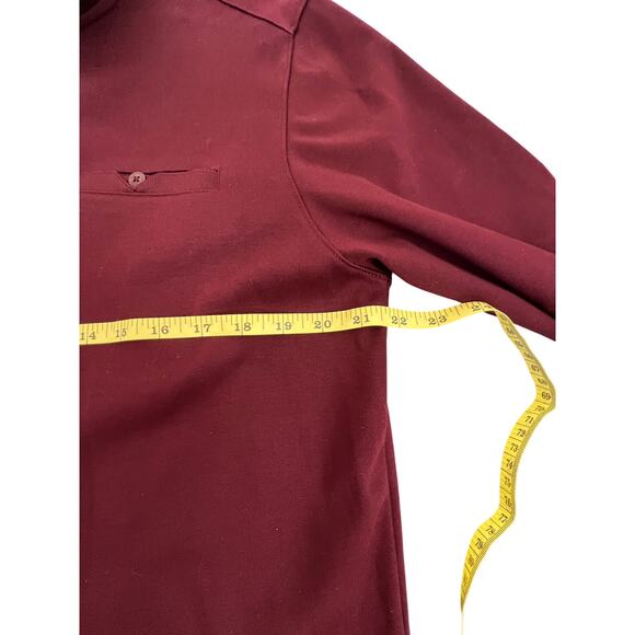 Hart Schaffner Marx Mens‎ Size M 1/4 Zip Pullover Wine Red Solid 100% Cotton - Picture 7 of 8